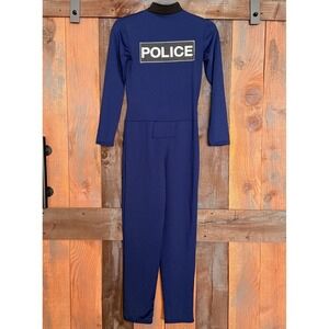 Spirit Halloween Navy Blue Police Officer Bodysuit Women's XS S Cosplay Costume